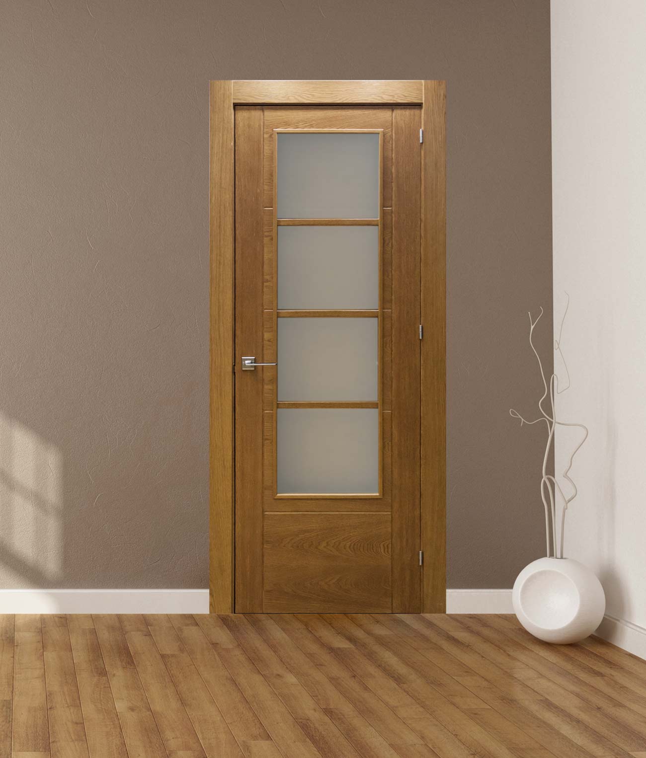 puerta de diseño en madera